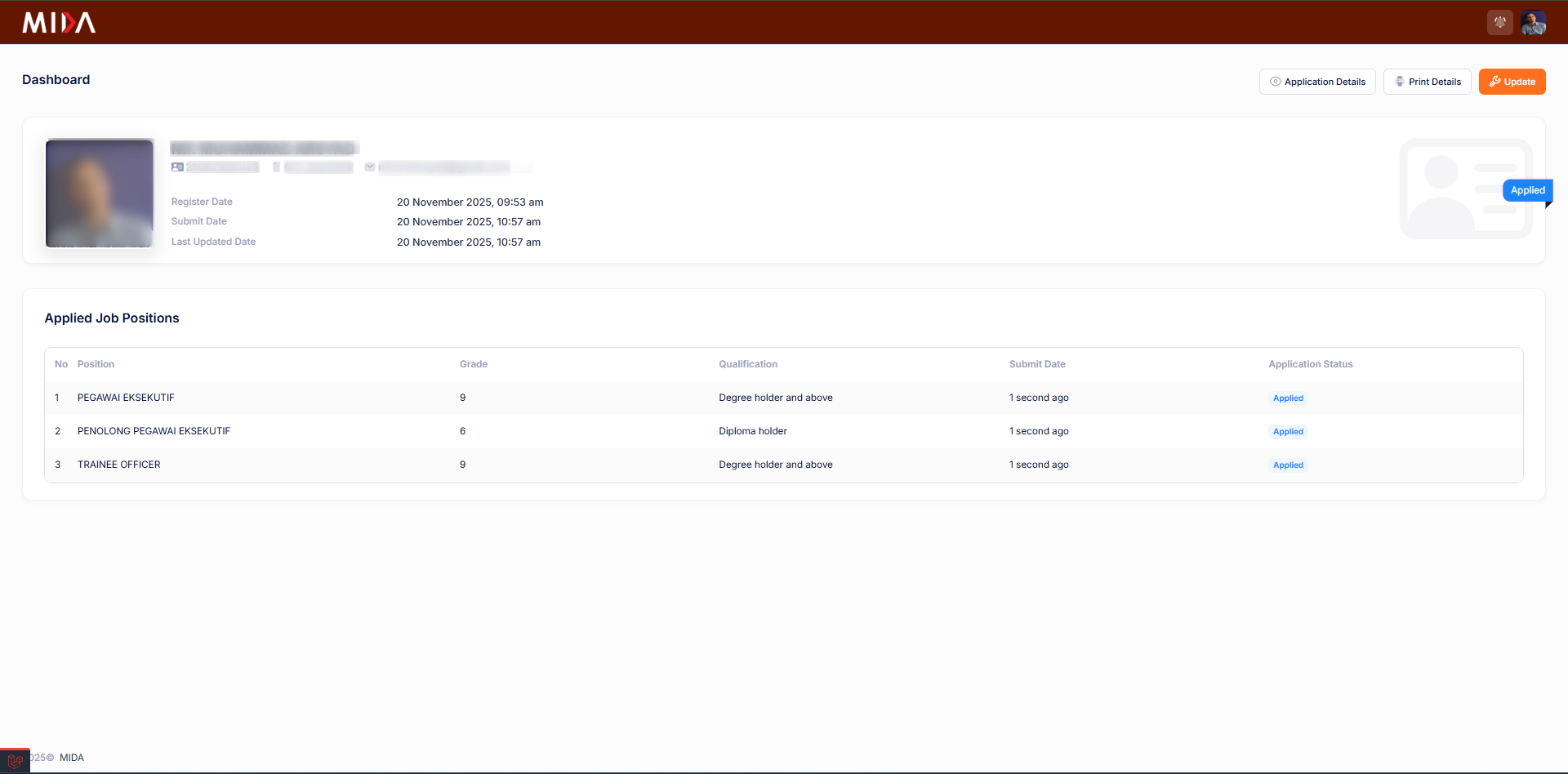 Dashboard Overview screenshot